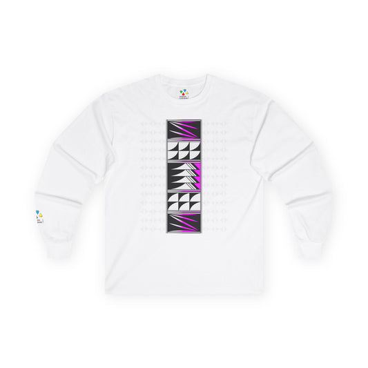 Feather Blessings in Pink Unisex Long Sleeve Tee