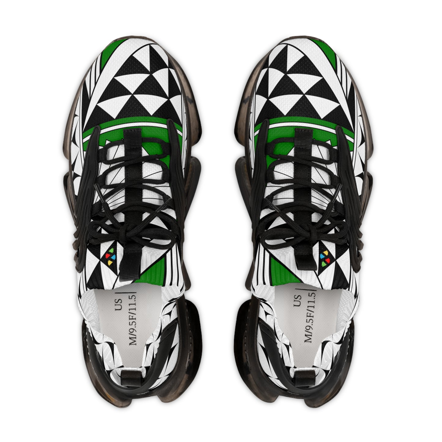 Southwest Sunrise in Green Men's Mesh Sneakers