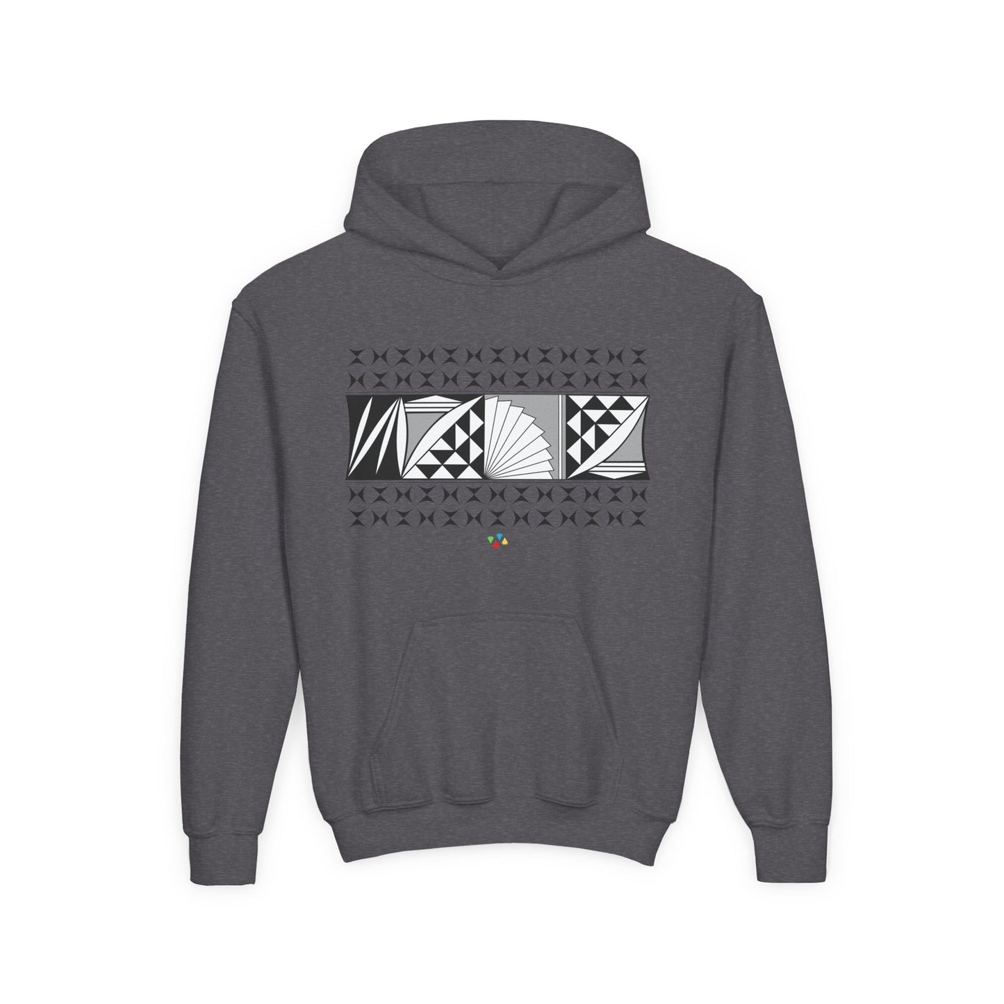 Gray Southwest Sunrise Youth Heavy Blend Hooded Sweatshirt