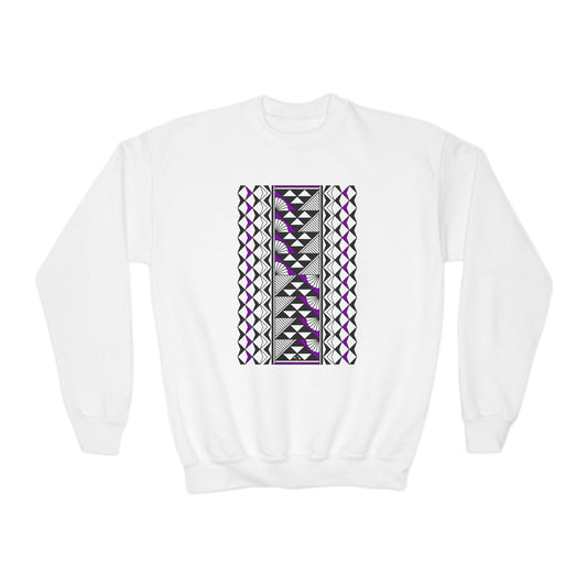 Rain and Sun in Purple Youth Crewneck Sweatshirt