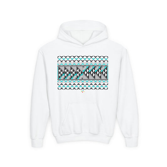Turquoise Rain and Sun Youth Heavy Blend Hooded Sweatshirt