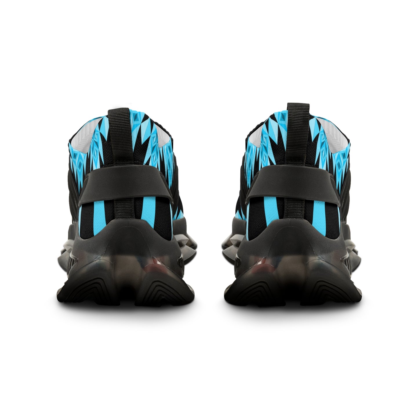 Turquoise Trail on Black Men's Mesh Sneakers