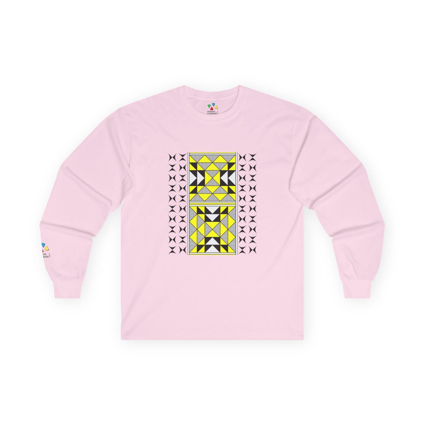 Sacred Mountains in Yellow Unisex Long Sleeve Tee