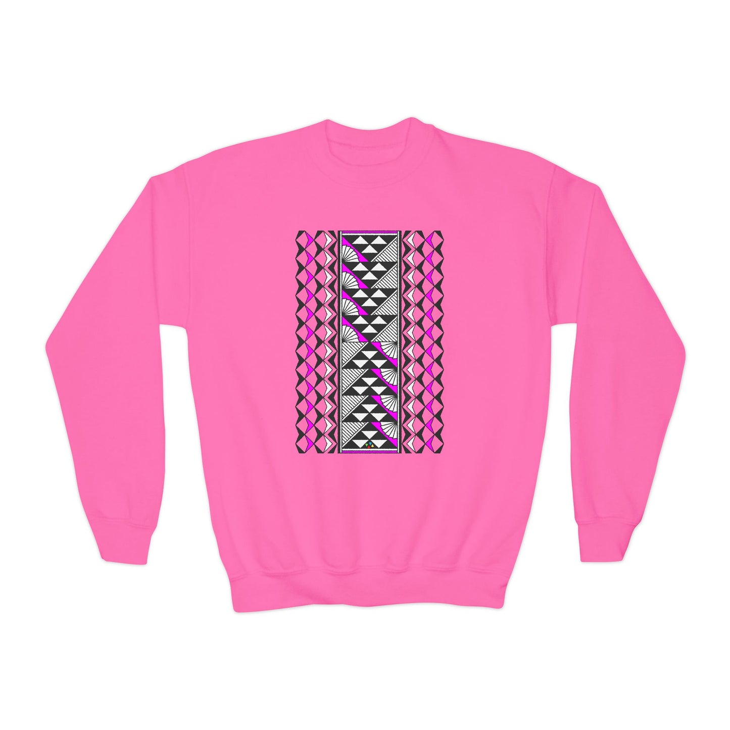 Rain and Sun in Pink Youth Crewneck Sweatshirt
