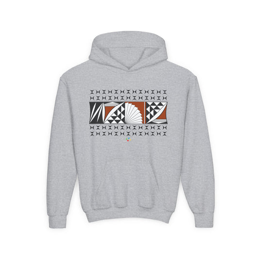 Rust Southwest Sunrise Youth Heavy Blend Hooded Sweatshirt