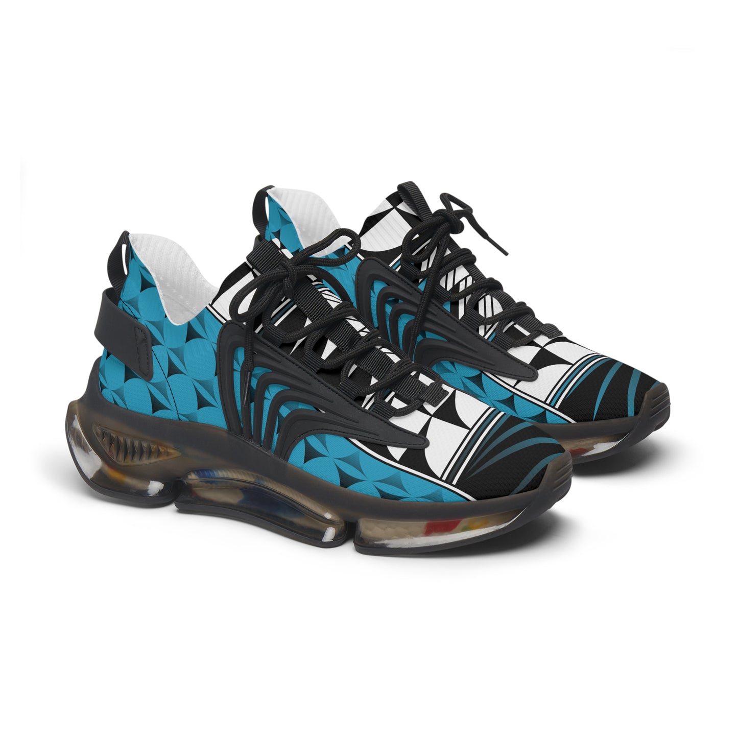 Feather Blessing on Turquoise Women's Mesh Sneakers