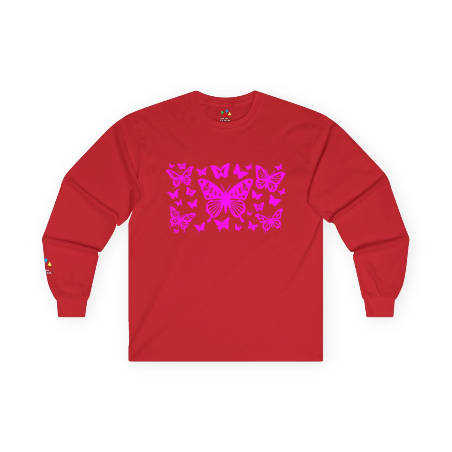 Butterfly Dance in Pink Unisex Long Sleeve Tee
