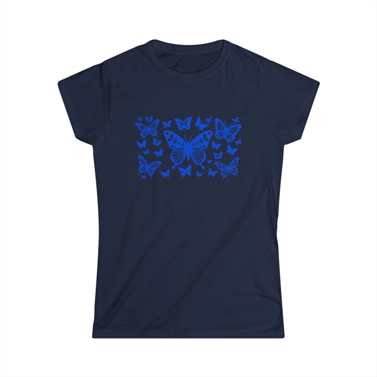 Blue Butterfly Blast Women's Softstyle Tee