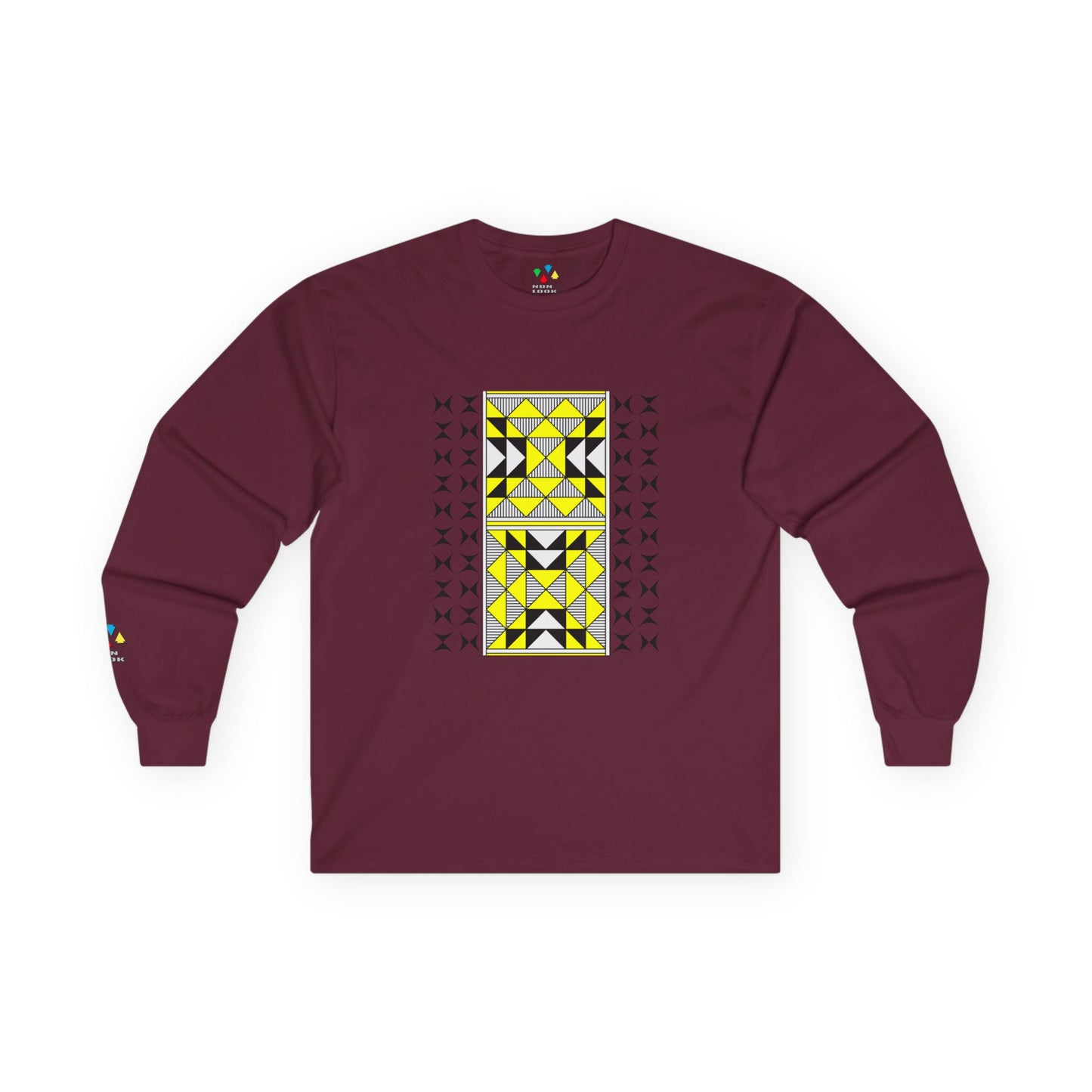 Sacred Mountains in Yellow Unisex Long Sleeve Tee