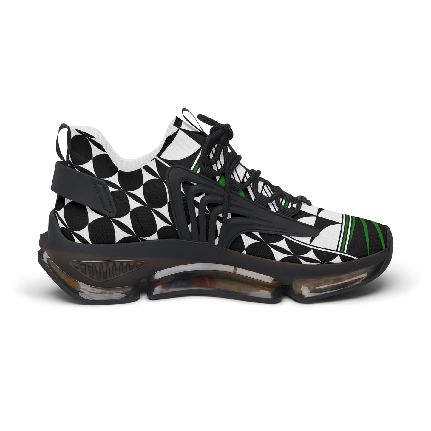 Feather Blessing in Green Women's Mesh Sneakers