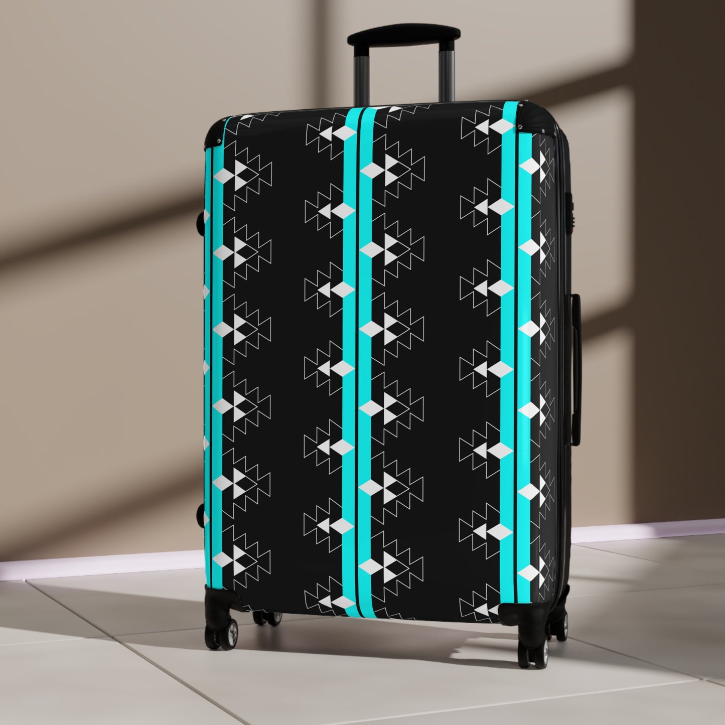Turquoise Native Woven Stories Suitcases