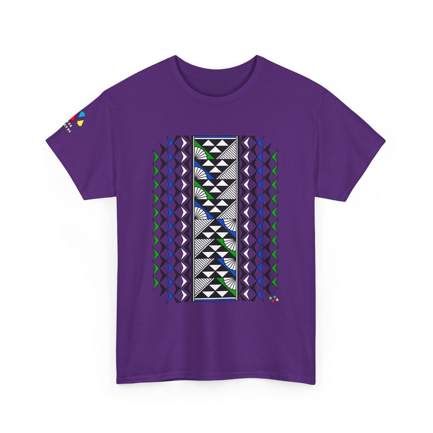 Sun and Rain in Blue/Green Gildan Unisex Tee