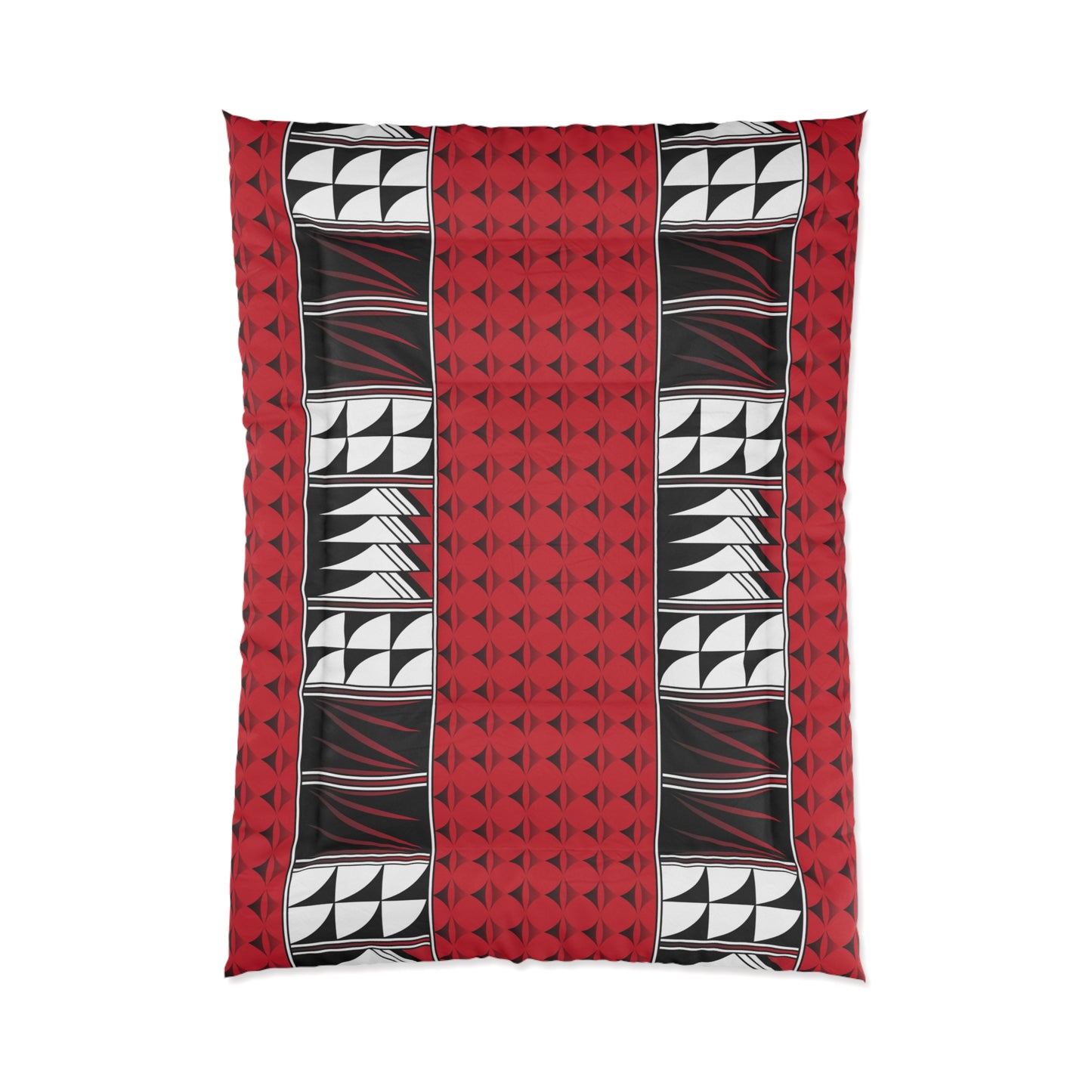 Southwest Feather Blessing on Dark Red Comforter