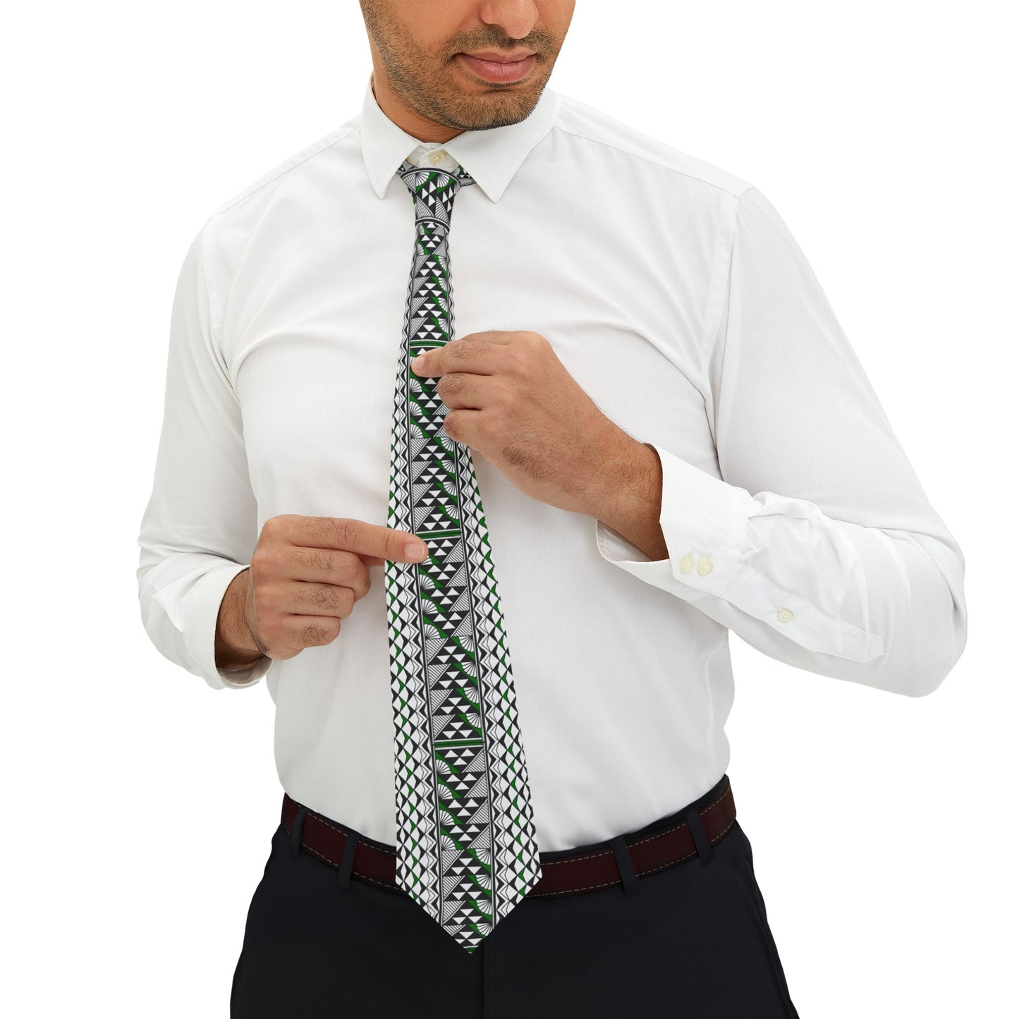 Green Sun and Rain Necktie