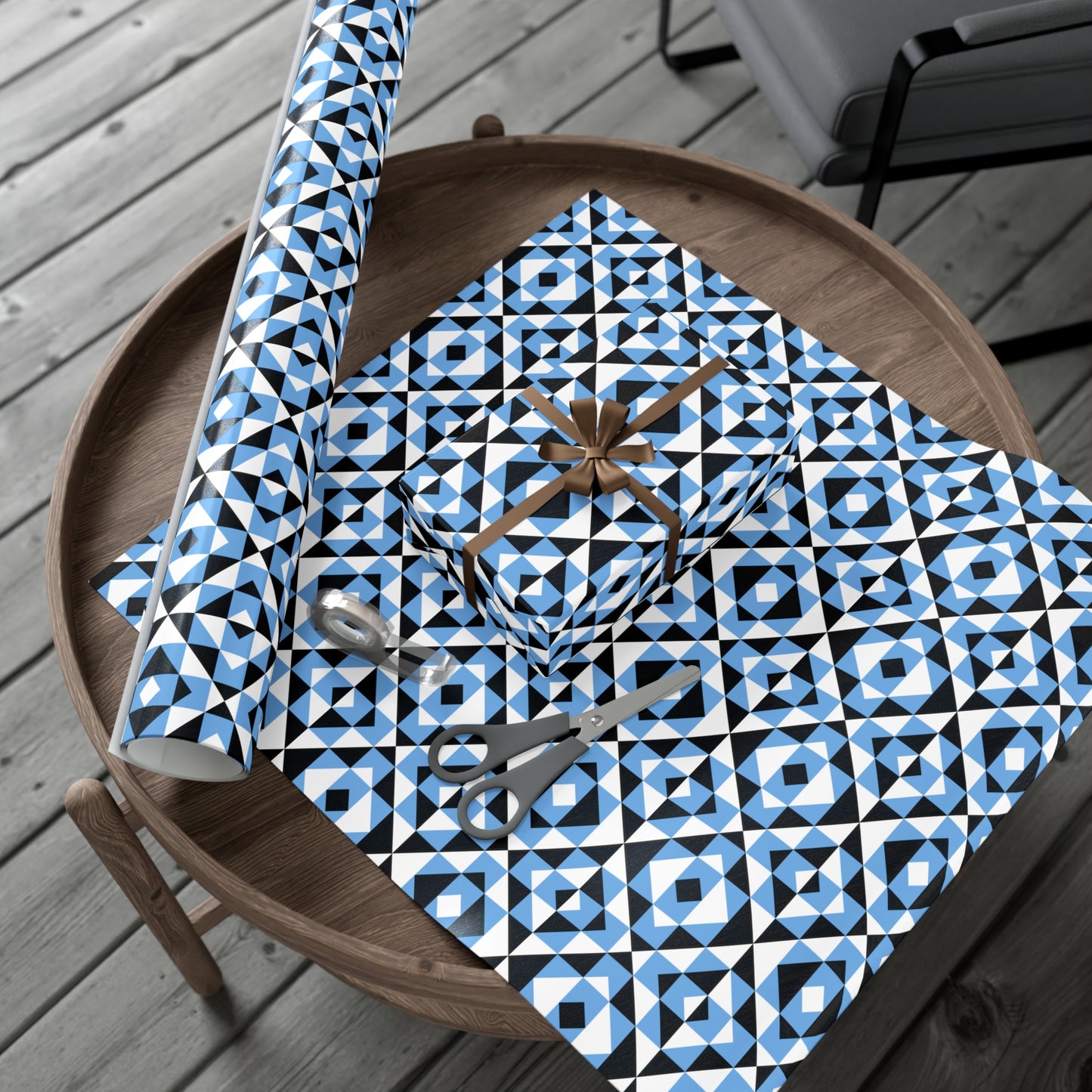 Light Blue Sacred Mountains Gift Wrap Papers