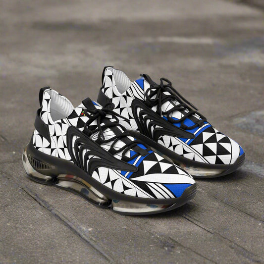 Southwest Sunrise in Blue Men's Mesh Sneakers