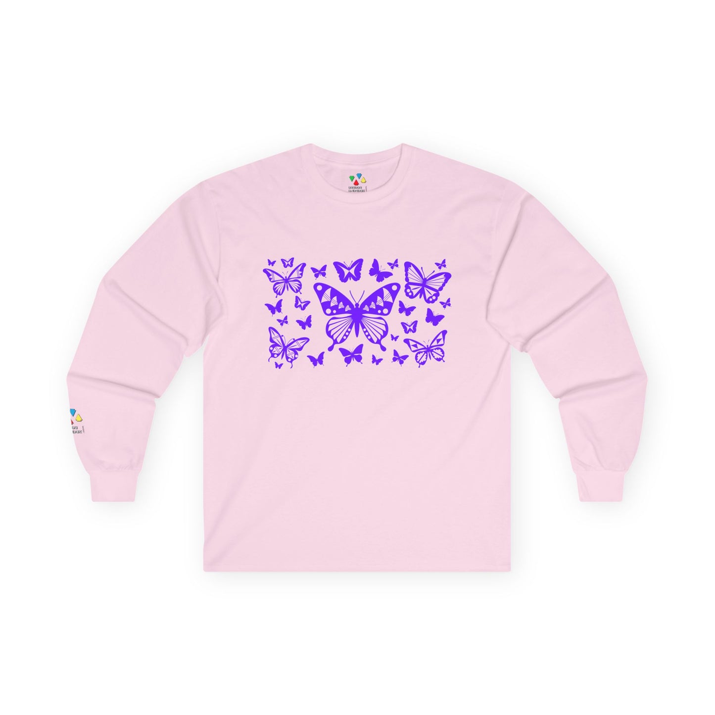 Butterfly Dance in Purple Unisex Long Sleeve Tee