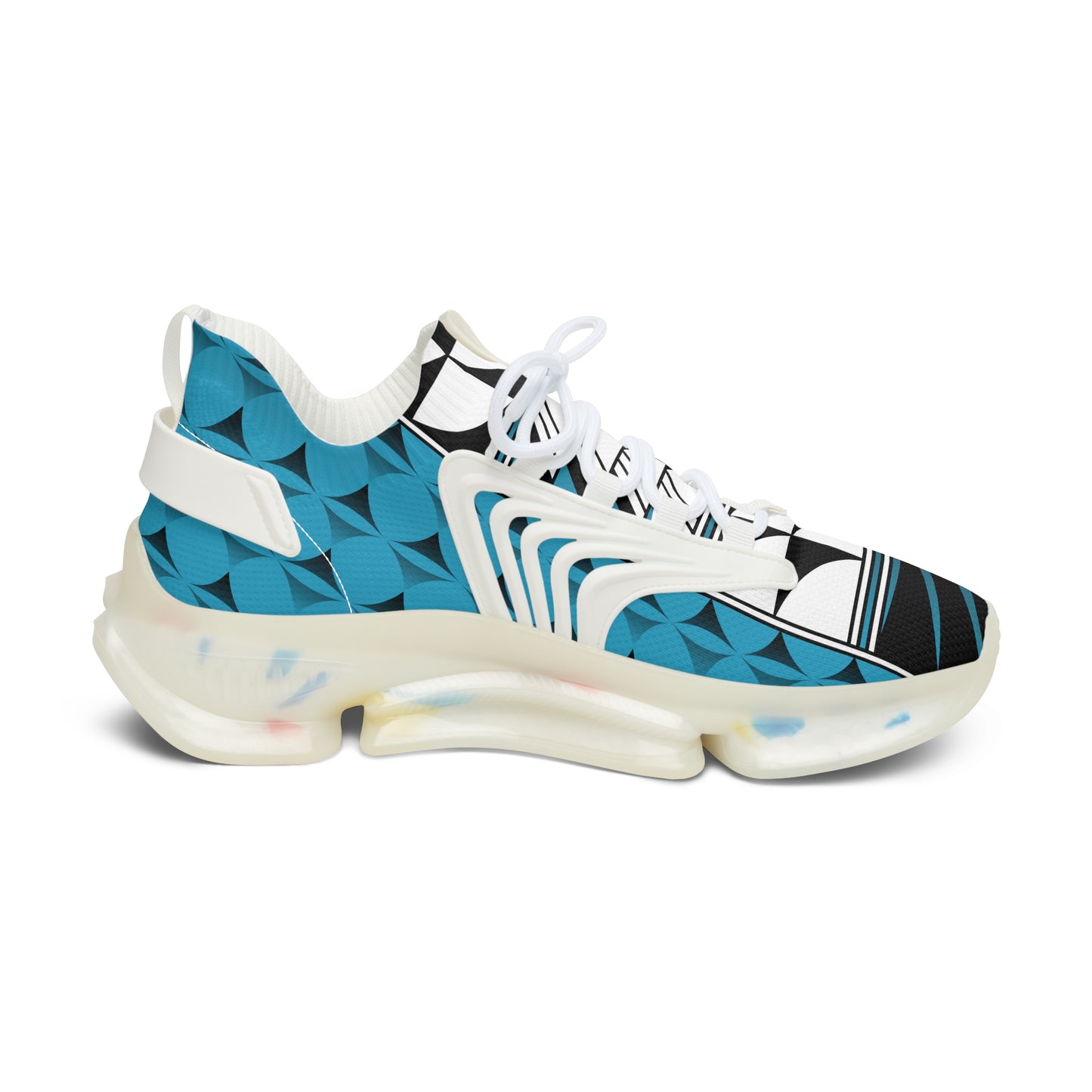 Feather Blessing on Turquoise Women's Mesh Sneakers