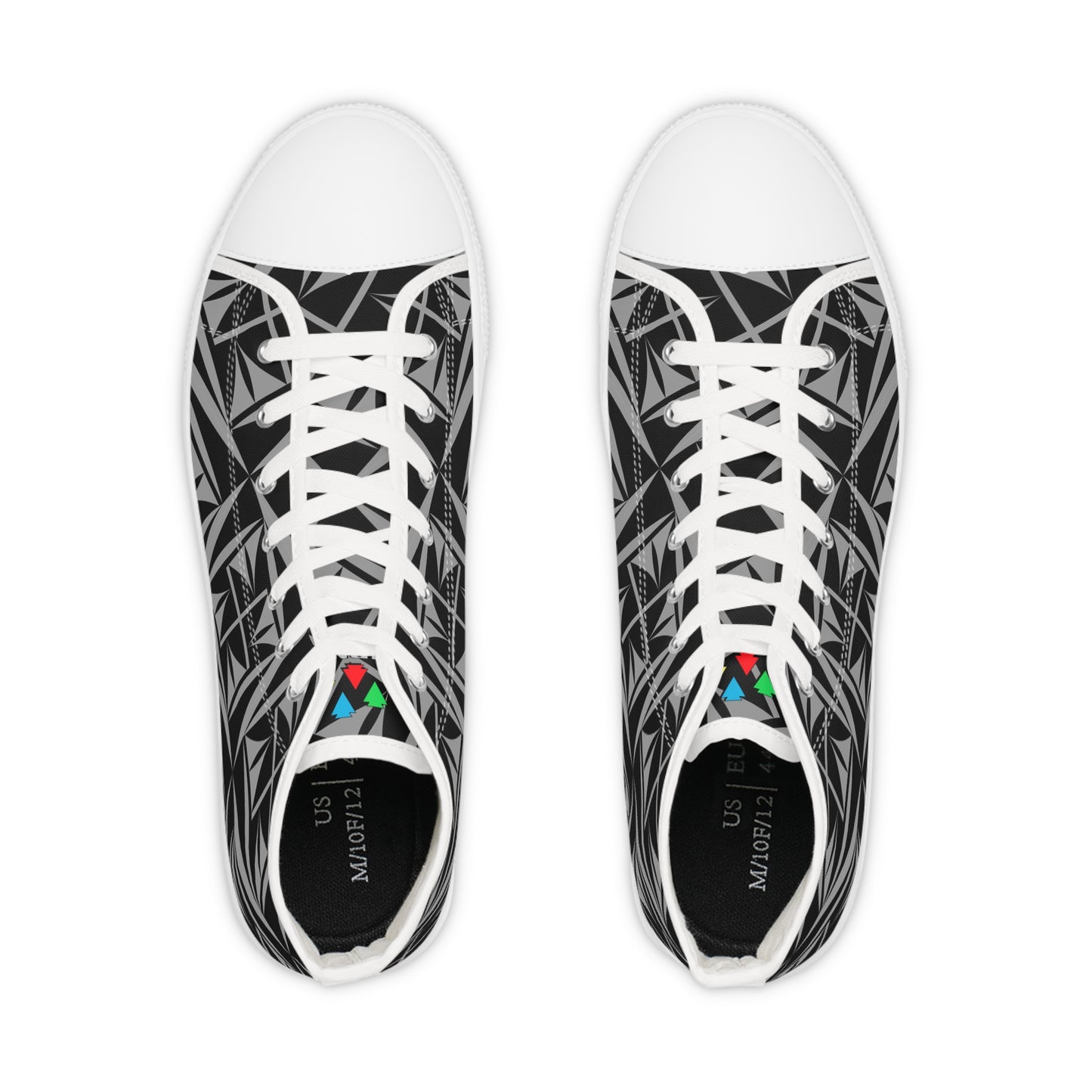 Sacred Winds in Charcoal High Top Sneakers