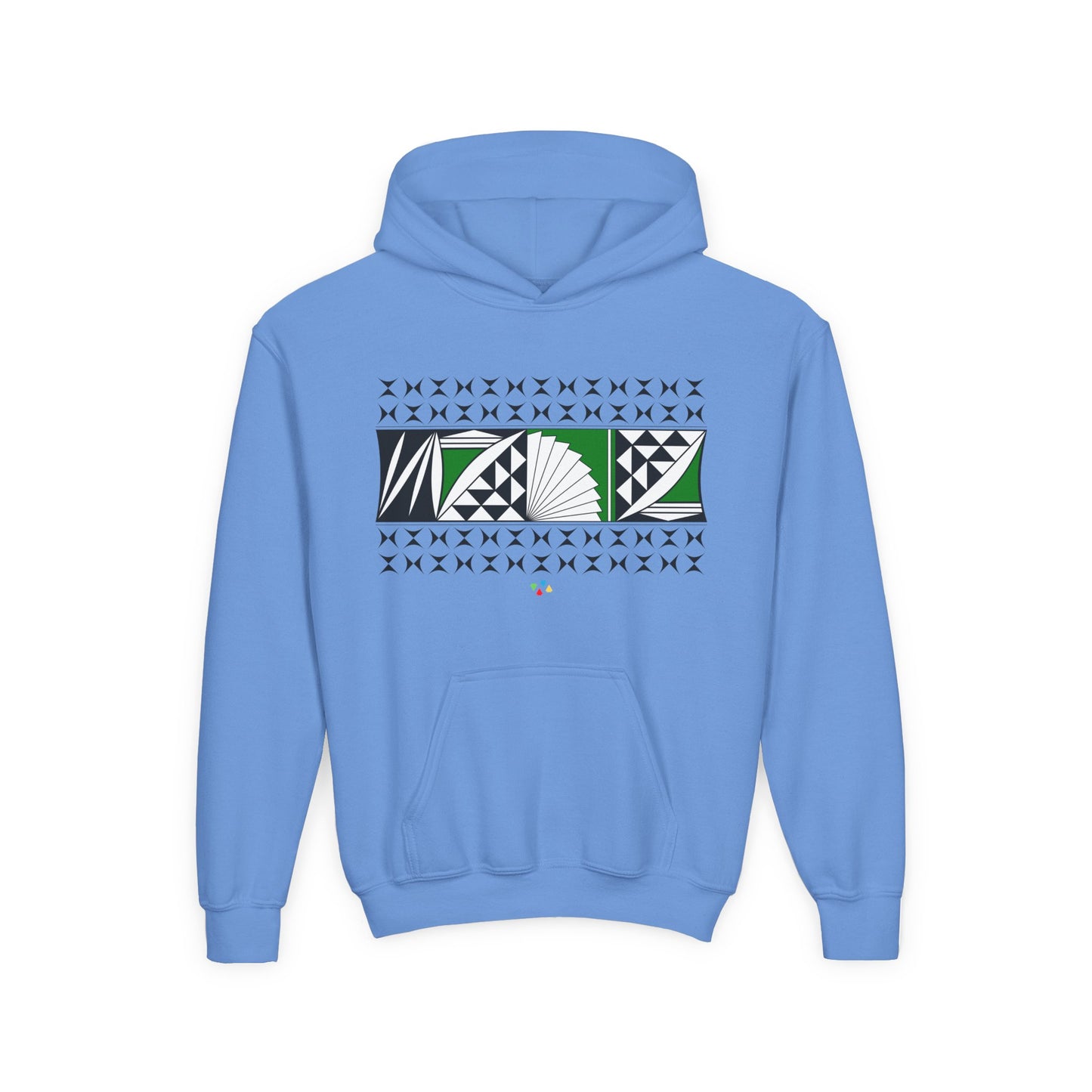 Green Southwest Sunrise Youth Heavy Blend Hooded Sweatshirt