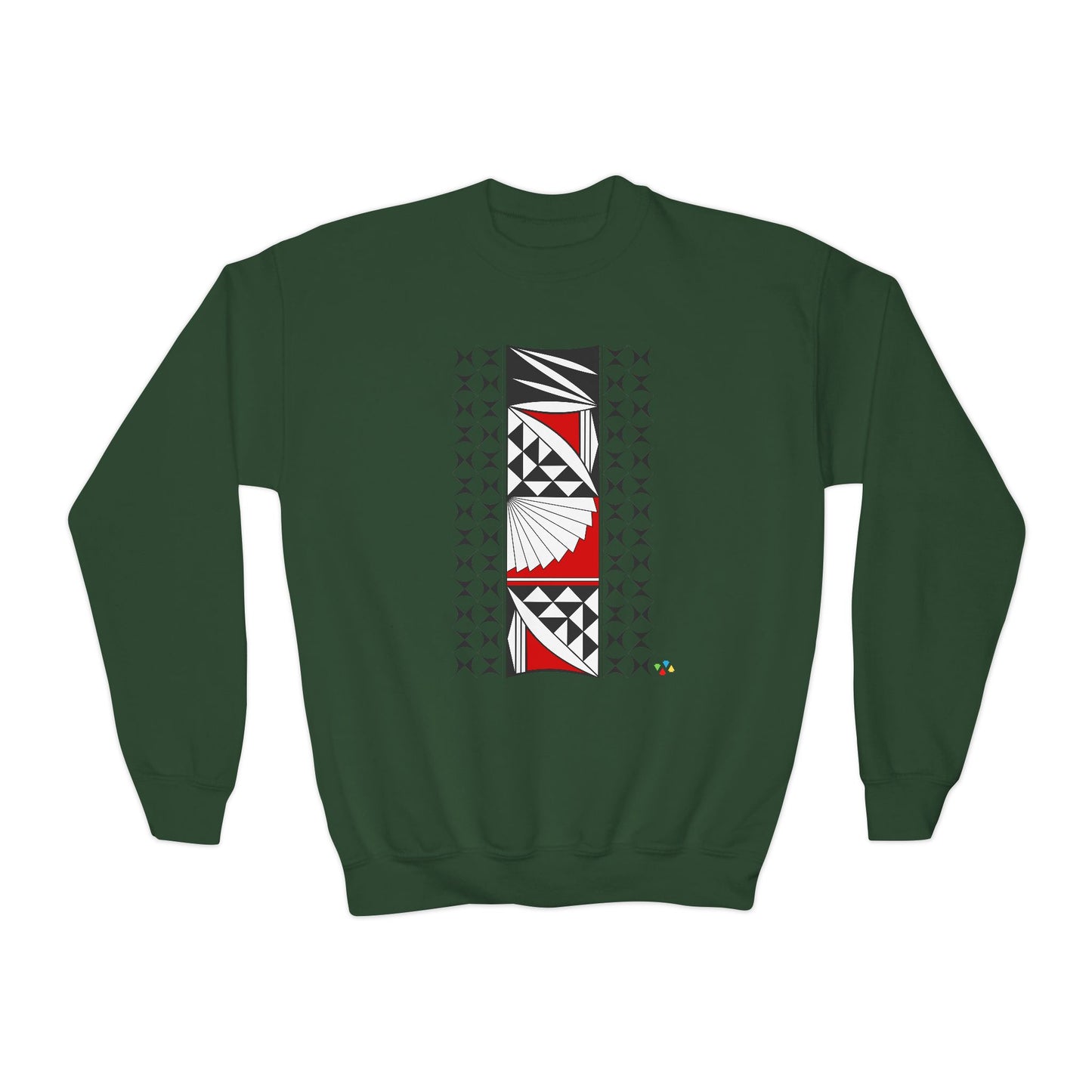 Southwest Sunset in Red Youth Crewneck Sweatshirt