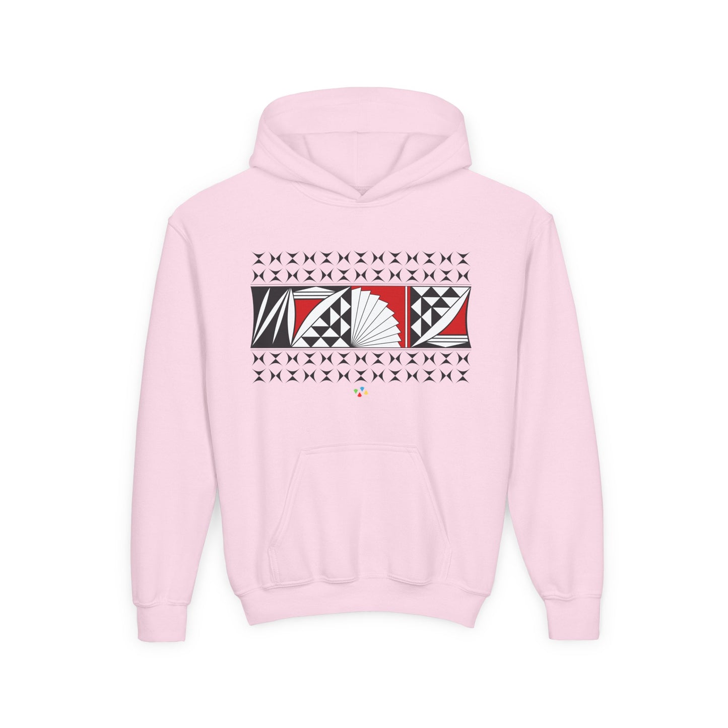 Red Southwest Sunrise Youth Heavy Blend Hooded Sweatshirt