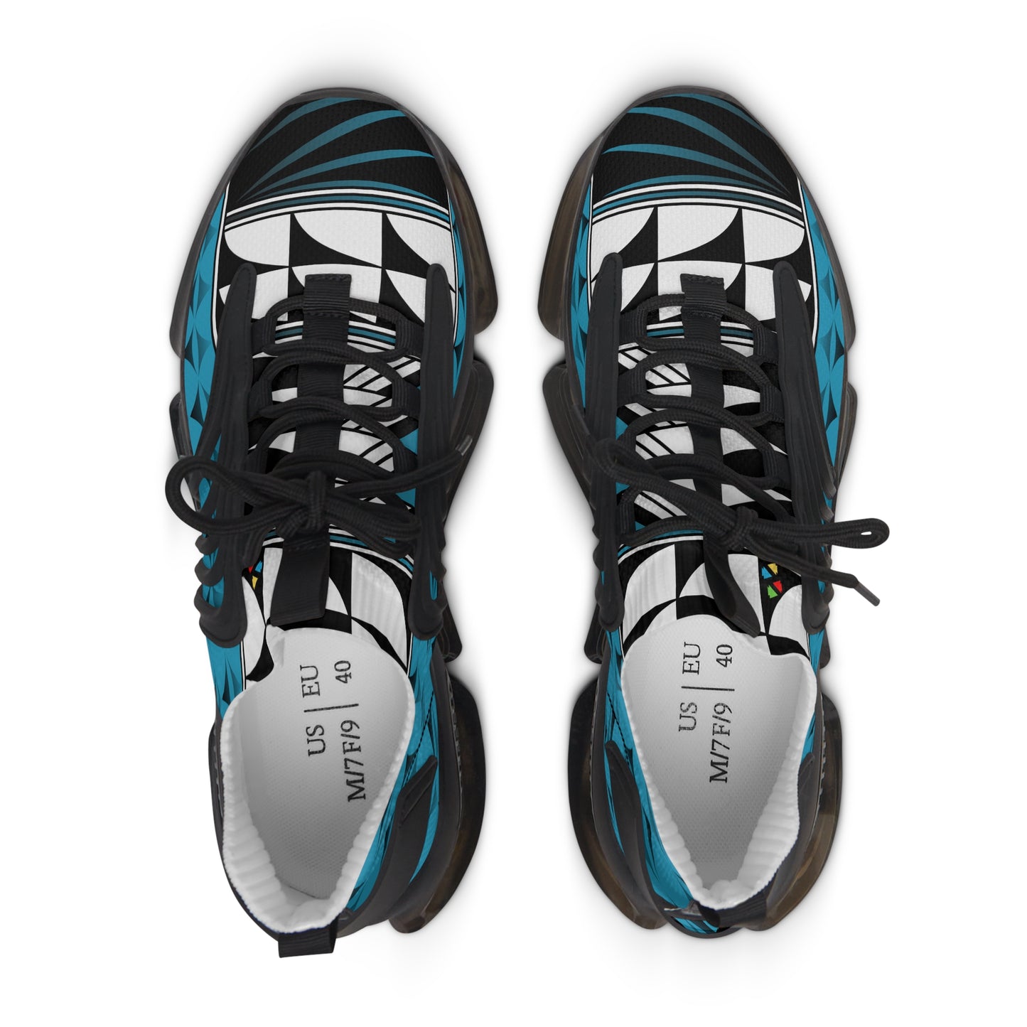 Feather Blessing on Turquoise Women's Mesh Sneakers