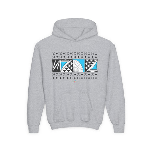 Turquoise Southwest Sunrise Youth Heavy Blend Hooded Sweatshirt