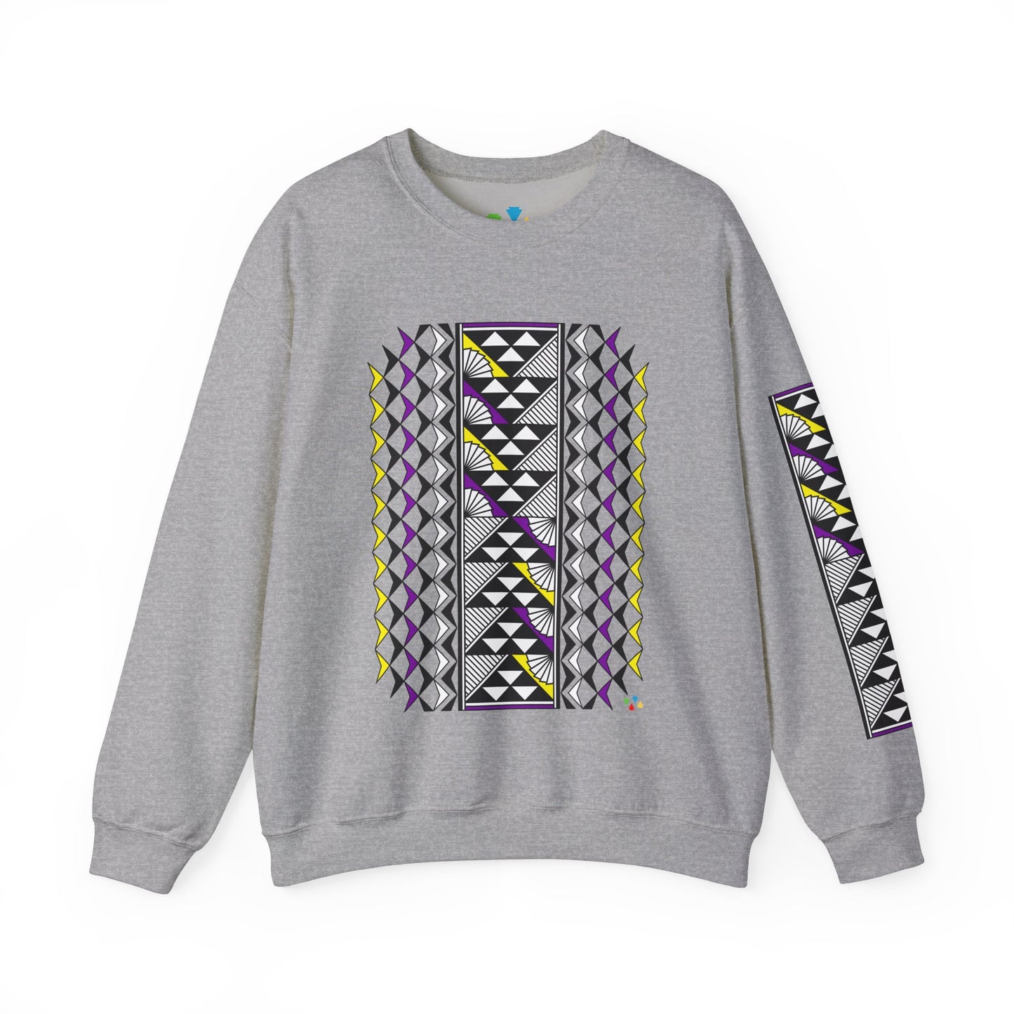Sun and Rain in Purple/Yellow Unisex Sweatshirt