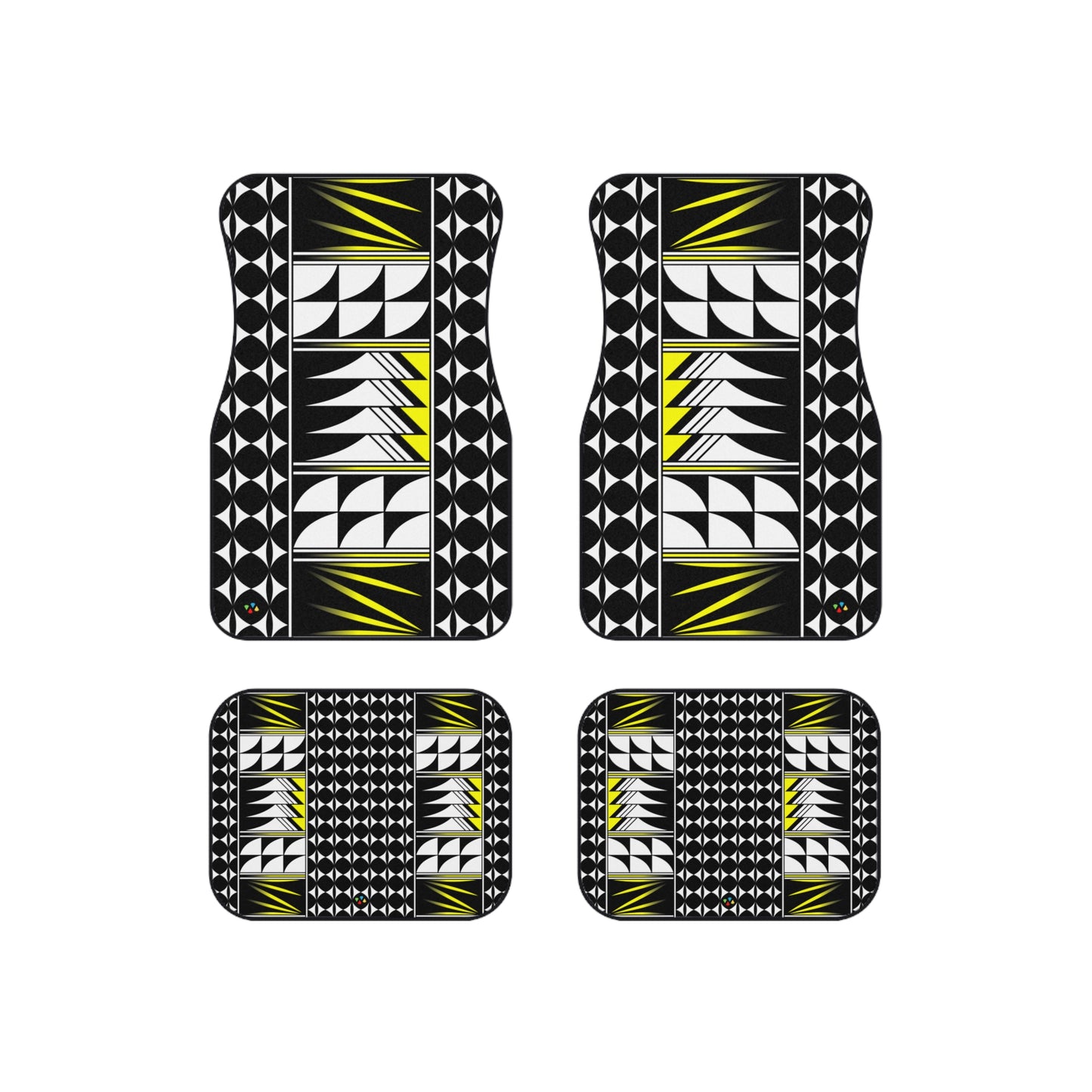 Yellow Native Feather Blessings Car Mats (Set of 4)