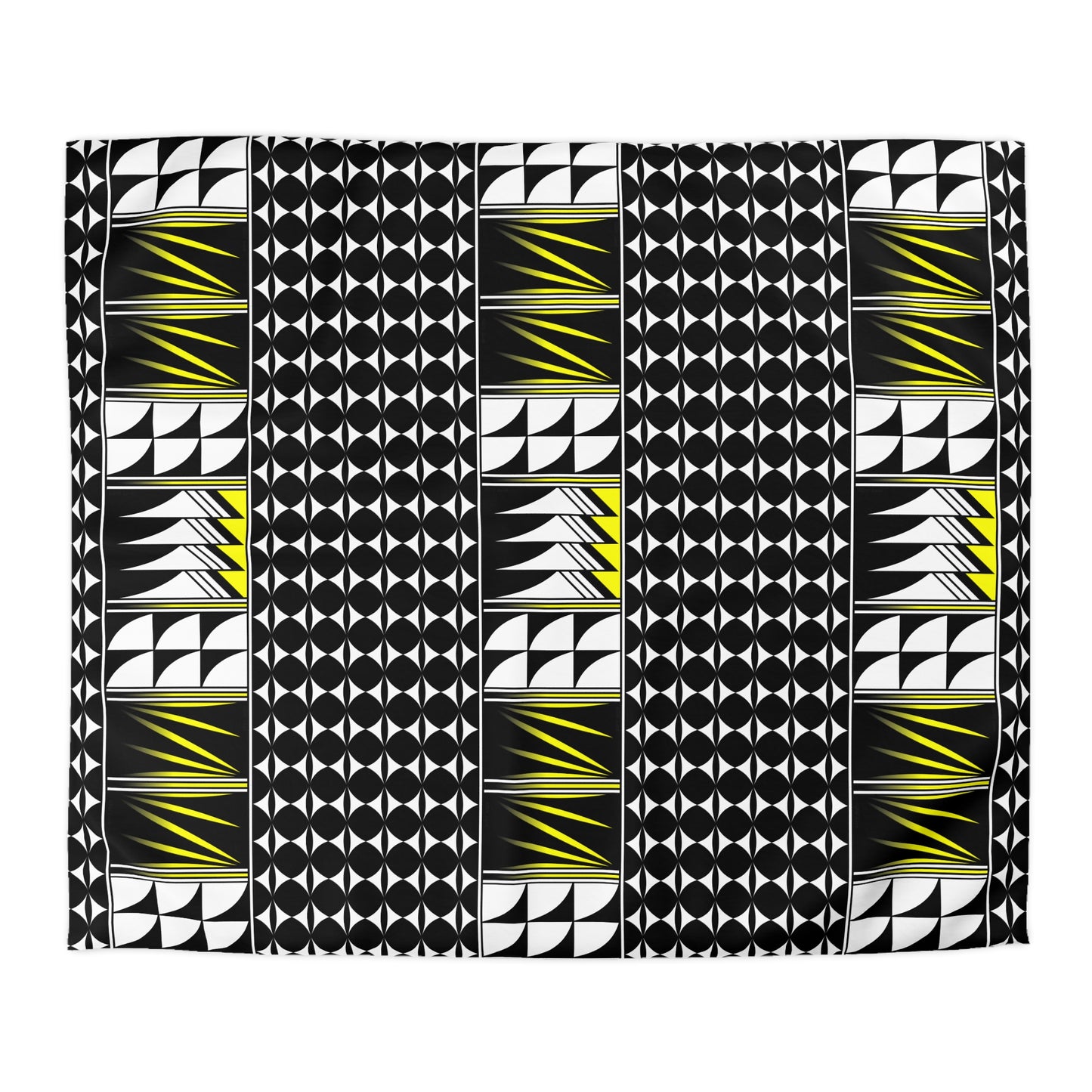 Blessed Feathers in Yellow Microfiber Duvet Cover