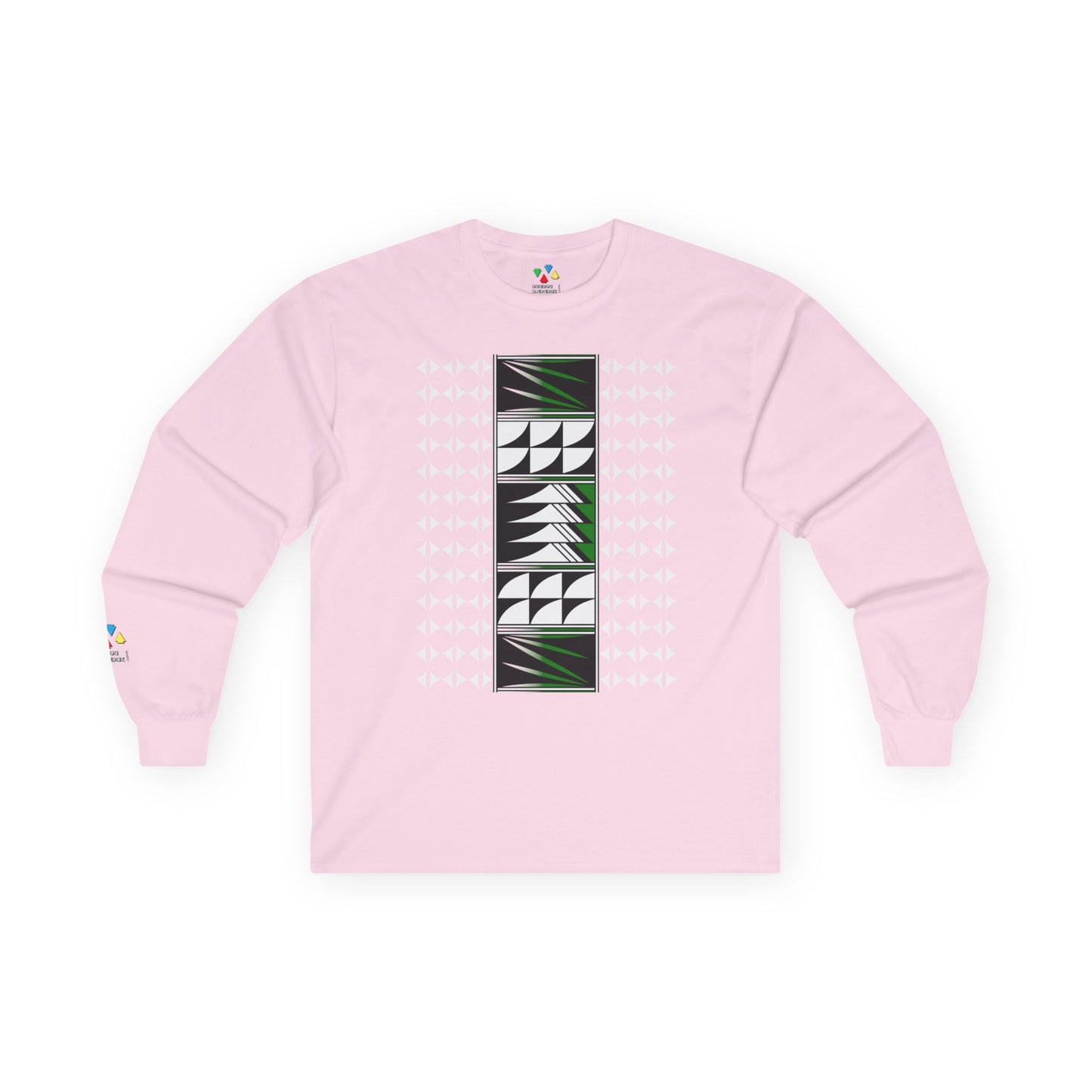 Feather Blessings in Green Unisex Long Sleeve Tee