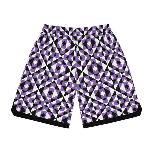 Light Purple Sacred Mountains Basketball Rib Shorts