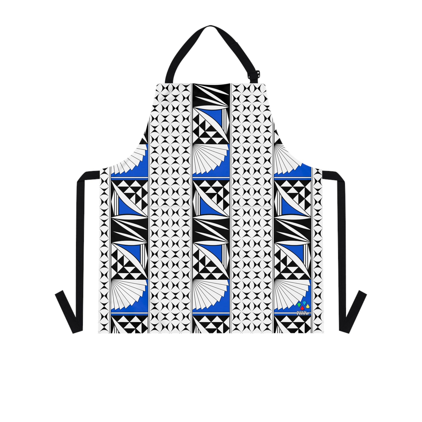 Southwest Sunrise 3 Row Blue Two Pocket Apron