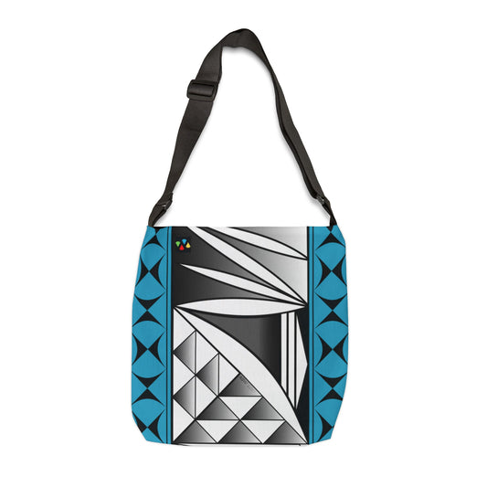 Turquoise Chrome Southwest Sunrise Adjustable Tote Bag