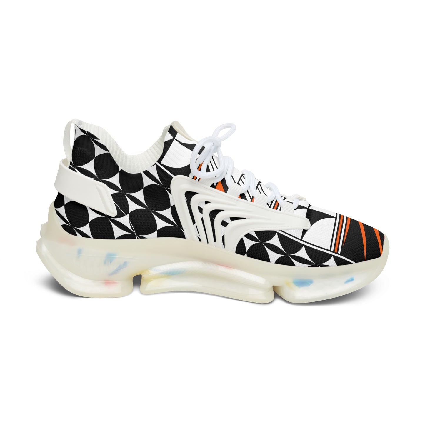 Feather Blessing in Orange Women's Mesh Sneakers