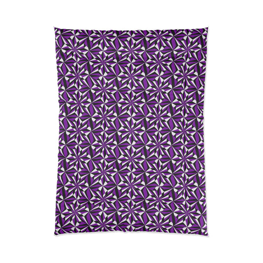 Southwest Desert Flower in Purple Comforter