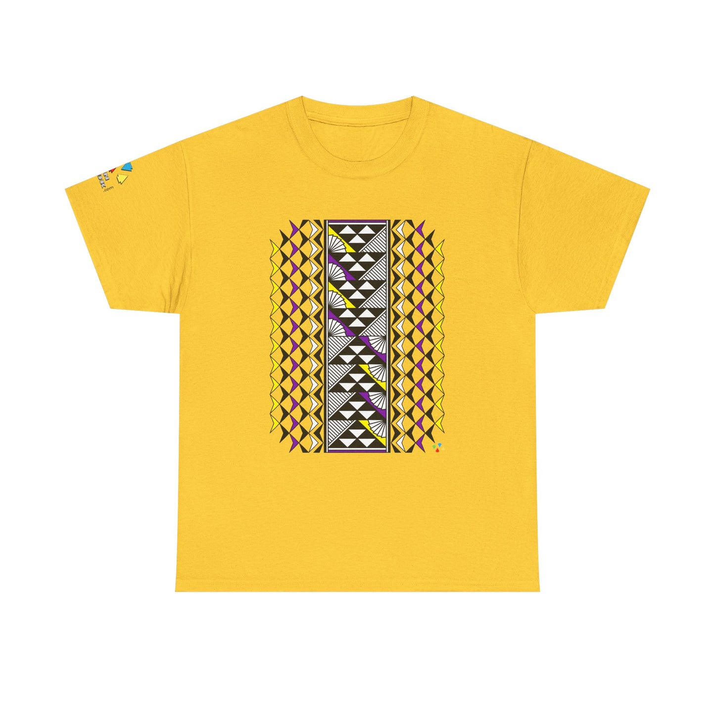 Sun and Rain in Purple/ Yellow Gildan Unisex Tee