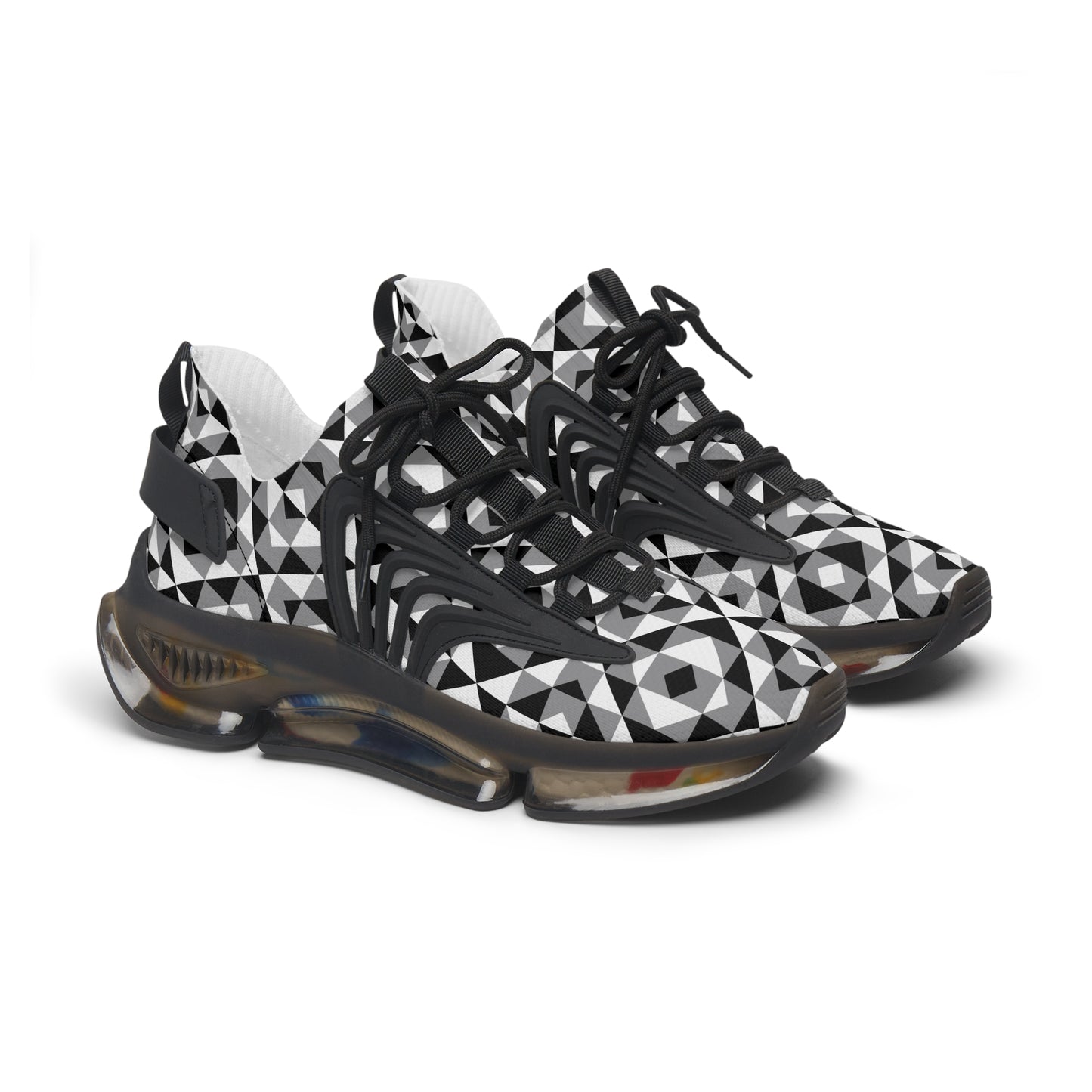 Sacred Mountains in Gray Women's Mesh Sneakers