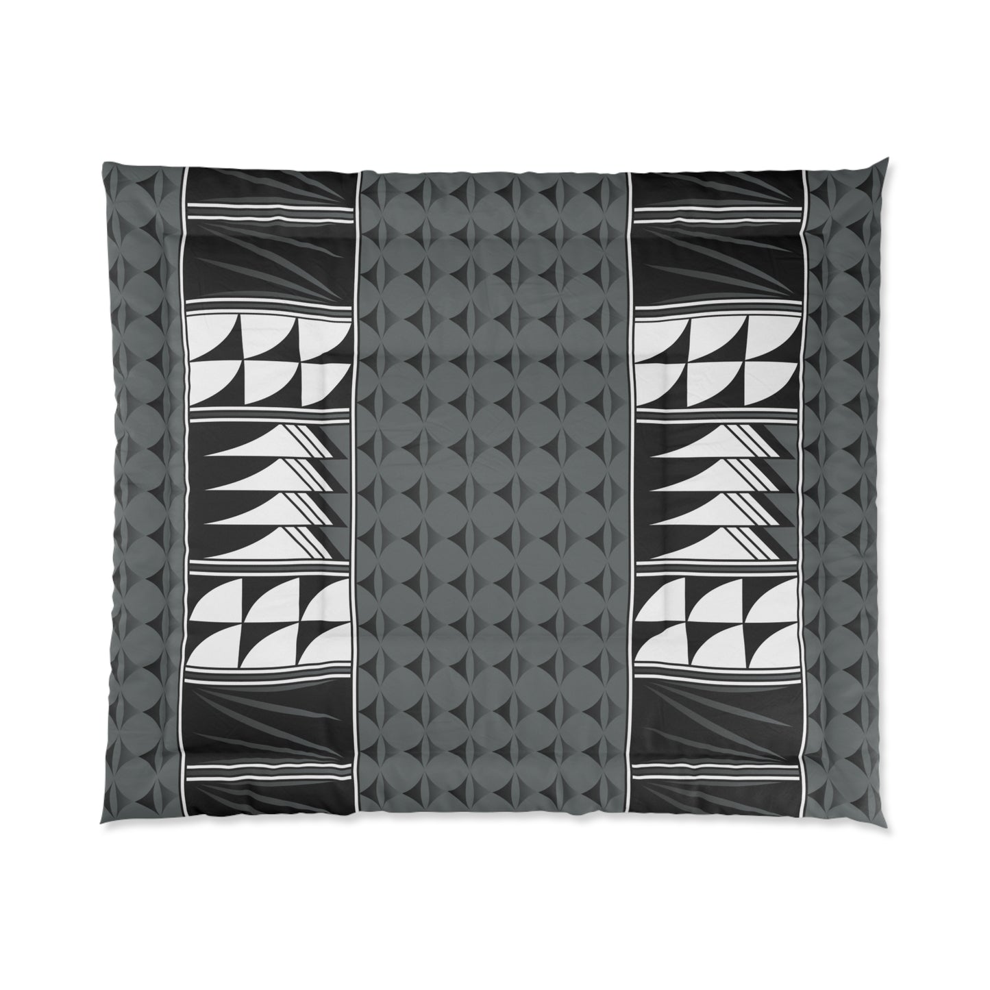 Southwest Feather Blessing on Dark Gray Comforter