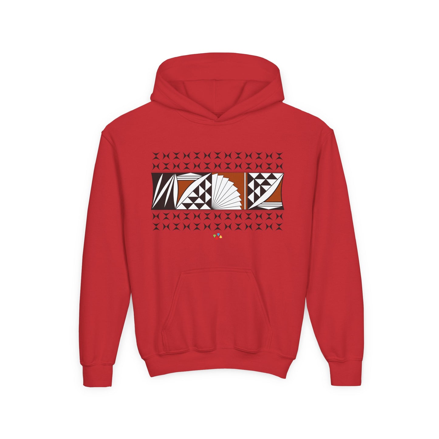 Rust Southwest Sunrise Youth Heavy Blend Hooded Sweatshirt
