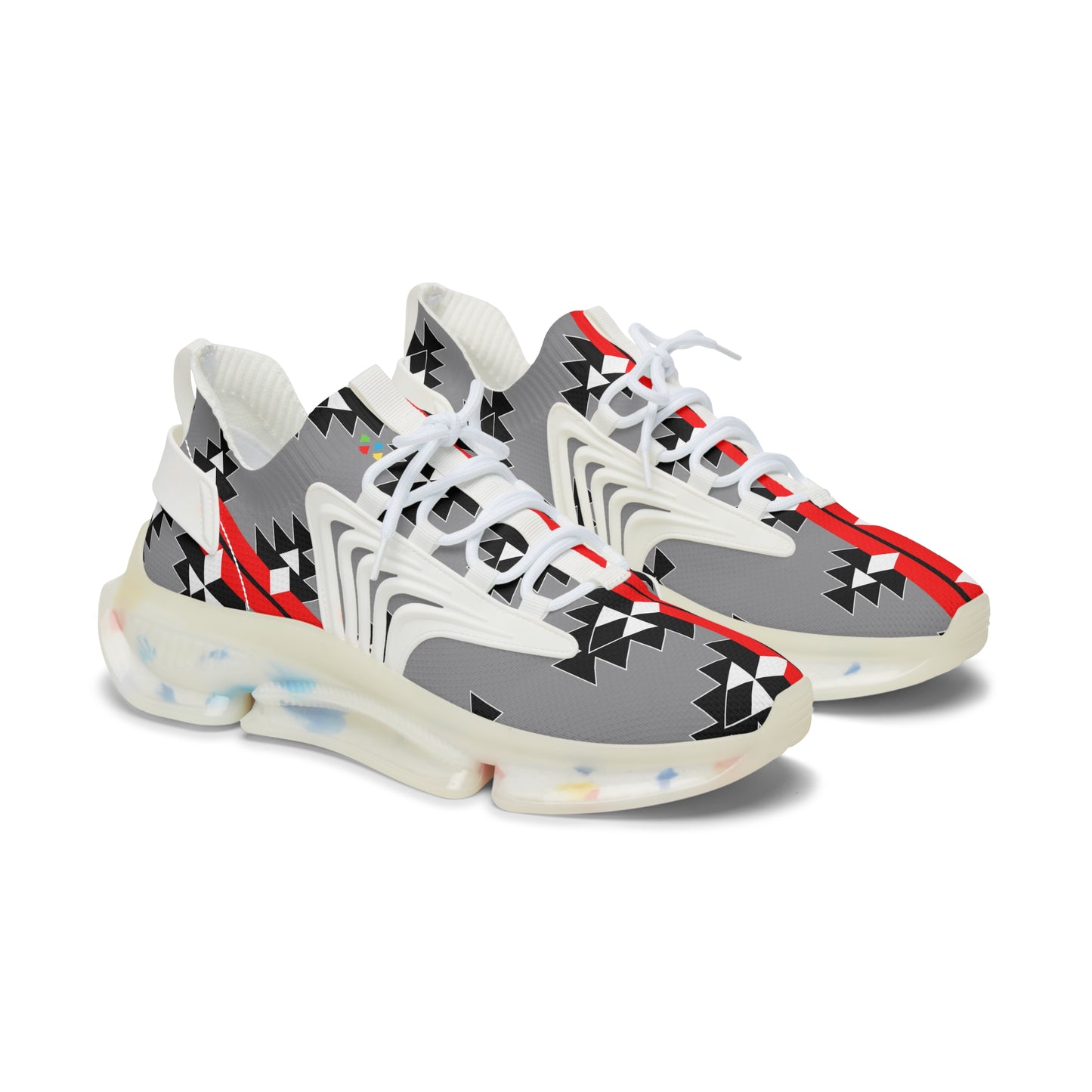 Native Woven Stories on Gray Women's Mesh Sneakers