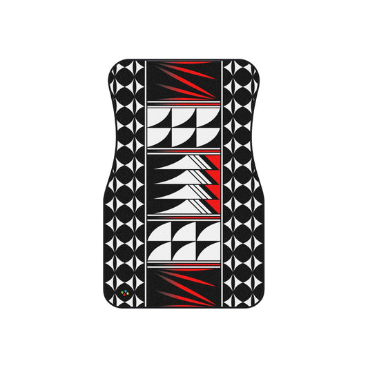 Red Native Feather Blessings Car Mats (Set of 4)