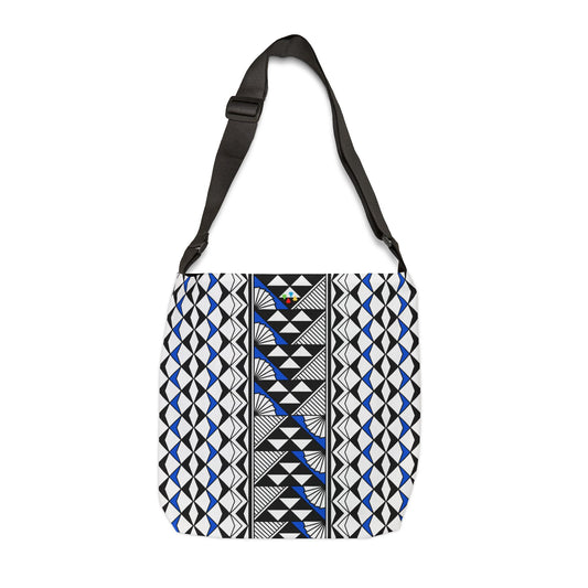 Blue Native Sun and Rain Adjustable Tote Bag