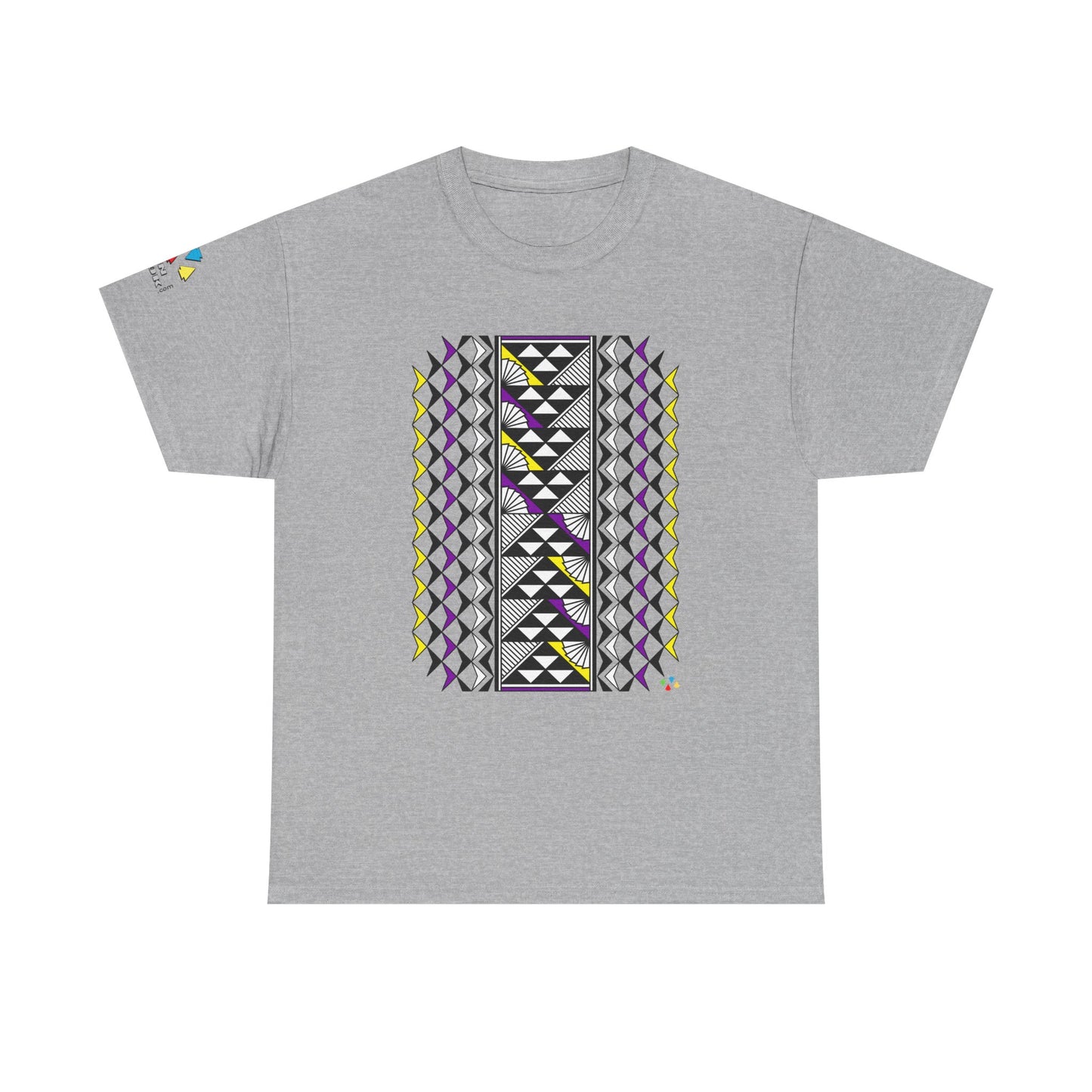 Sun and Rain in Purple/ Yellow Gildan Unisex Tee