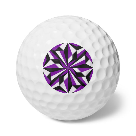 Desert Flower in Purple Golf Balls, 6pcs