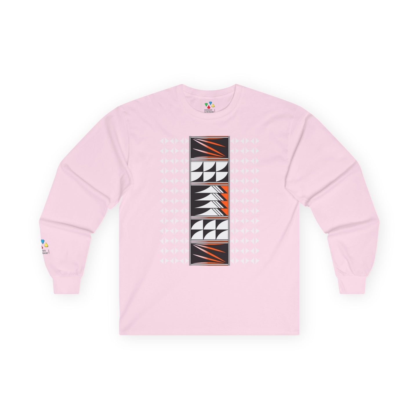 Feather Blessings in Orange Unisex Long Sleeve Tee
