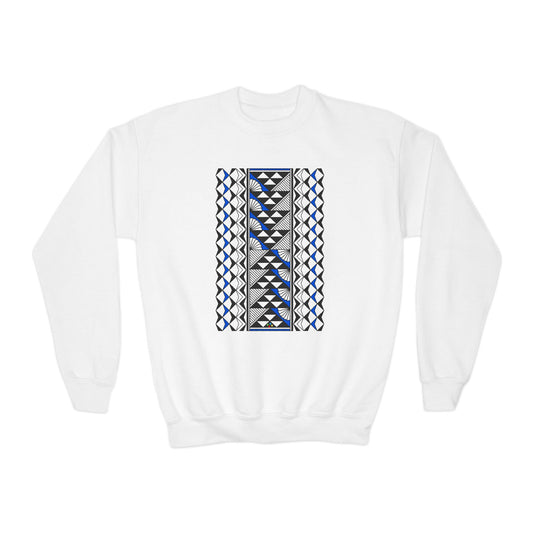 Rain and Sun in Blue Youth Crewneck Sweatshirt