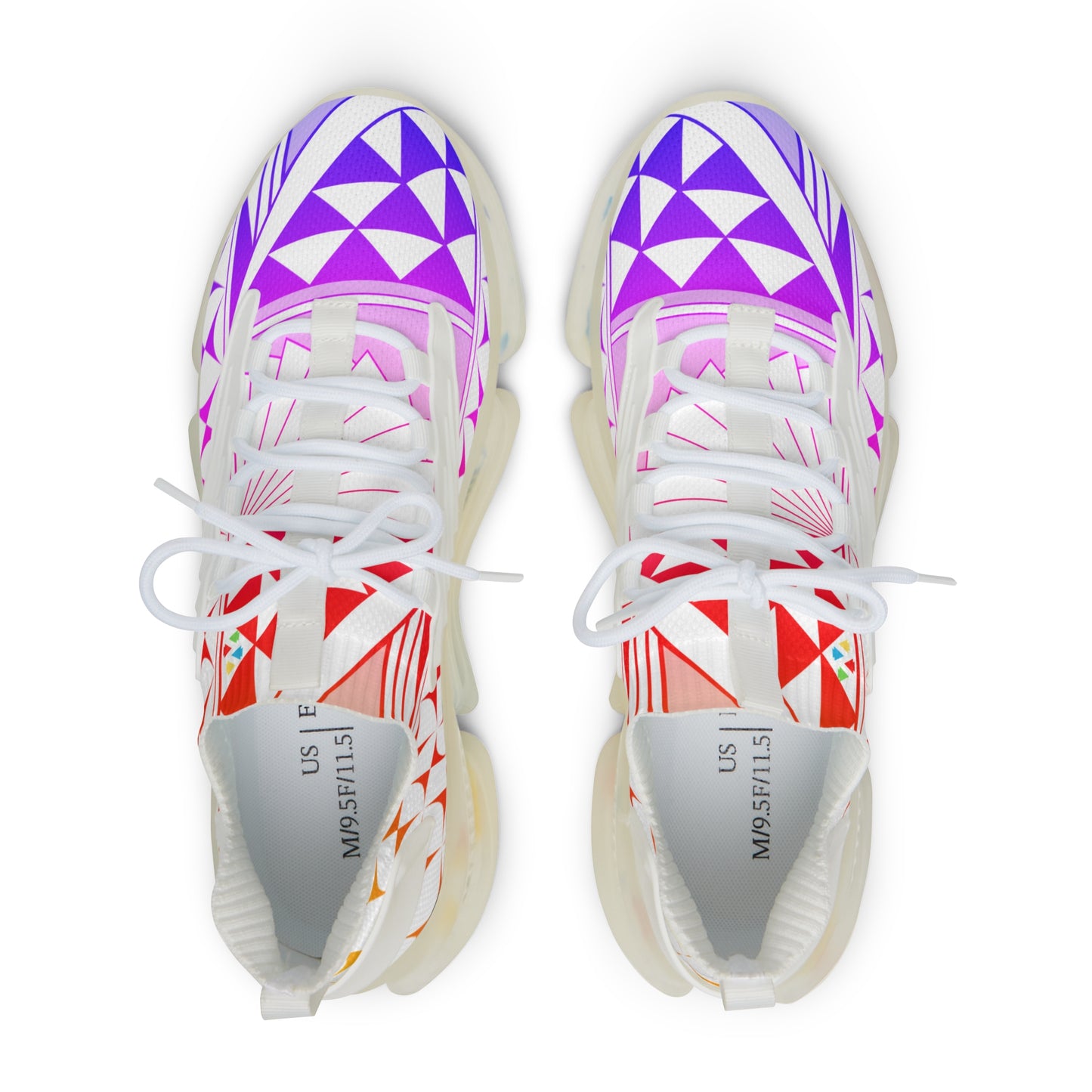 Rainbow Sunrise Men's Mesh Sneakers