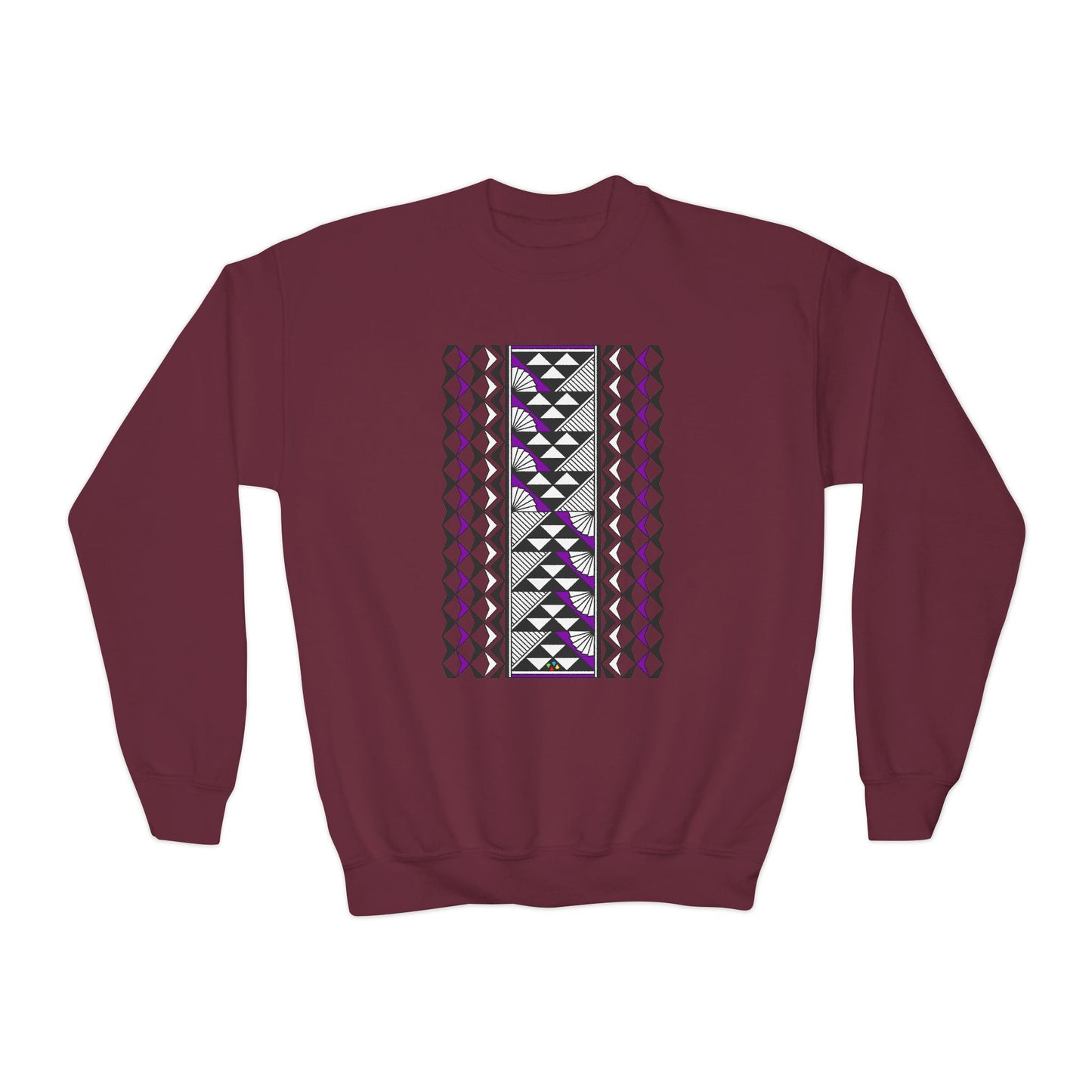 Rain and Sun in Purple Youth Crewneck Sweatshirt